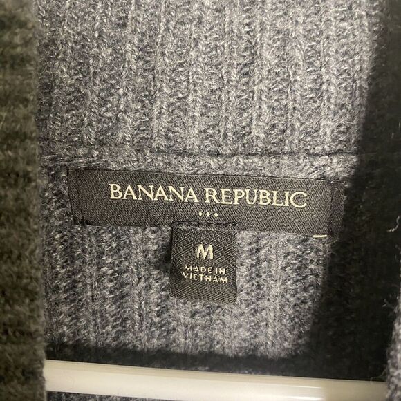 Banana Republic Factory Sweater Womens SZ Medium Wool Blend Ribbed Mock Neck - Picture 3 of 7